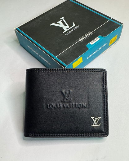 LV Black Leather Wallet