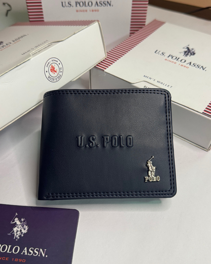 U.S. Polo Navy Blue Leather Wallet