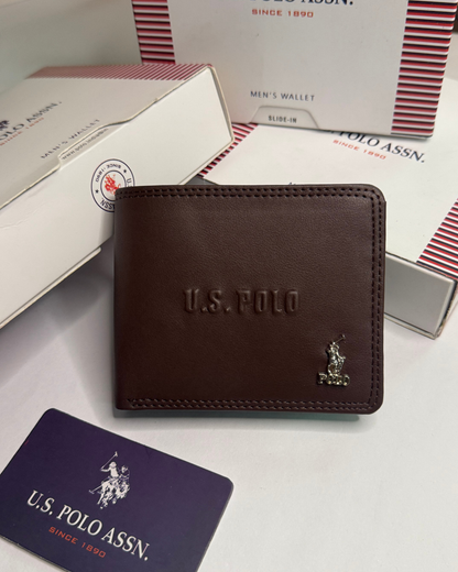 U.S. Polo  Brown Leather Wallet