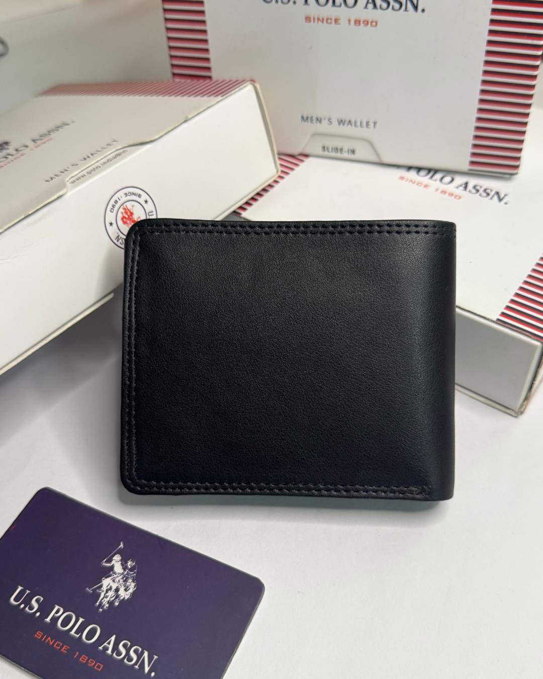 U.S. Polo  Black Leather Wallet