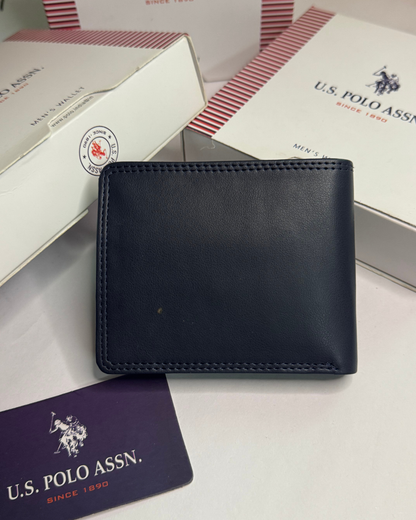 U.S. Polo Navy Blue Leather Wallet