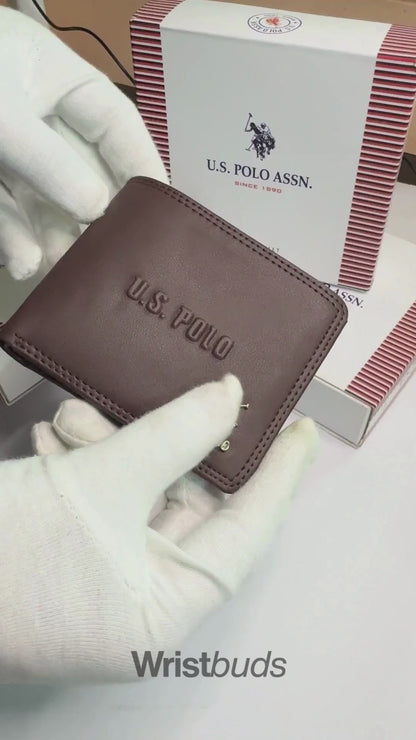 U.S. Polo  Brown Leather Wallet