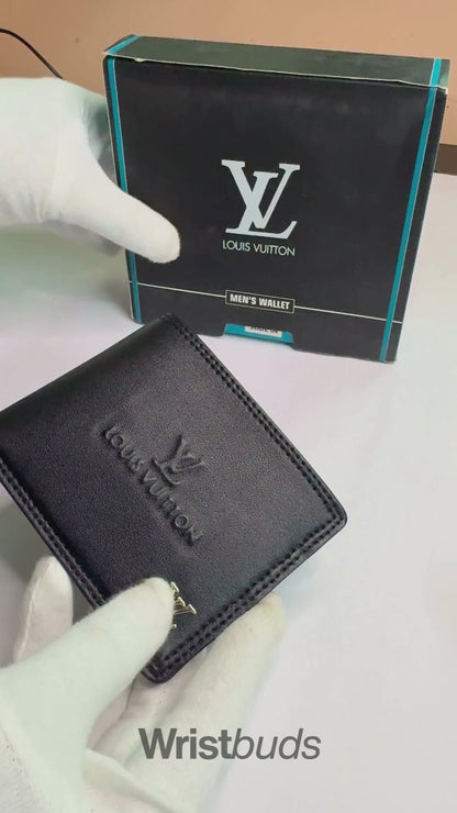 LV Black Leather Wallet
