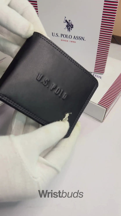 U.S. Polo  Black Leather Wallet